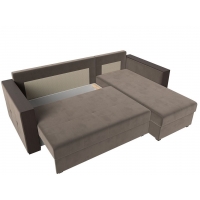 Угловой диван Валенсия Лайт (велюр коричневый) - Изображение 2